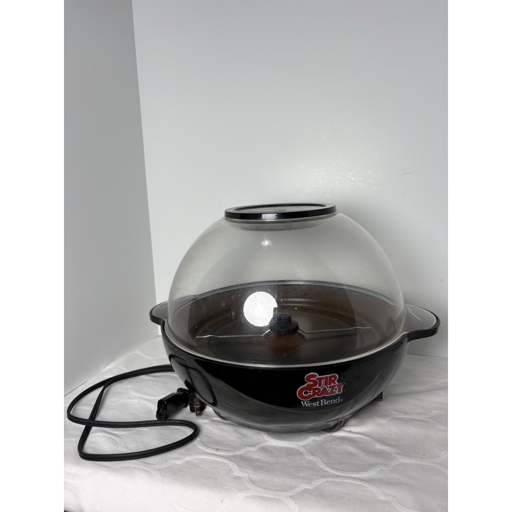 West Bend 82306 Stir Crazy 6 Quart Electric Popcorn Maker Popper Tested Works